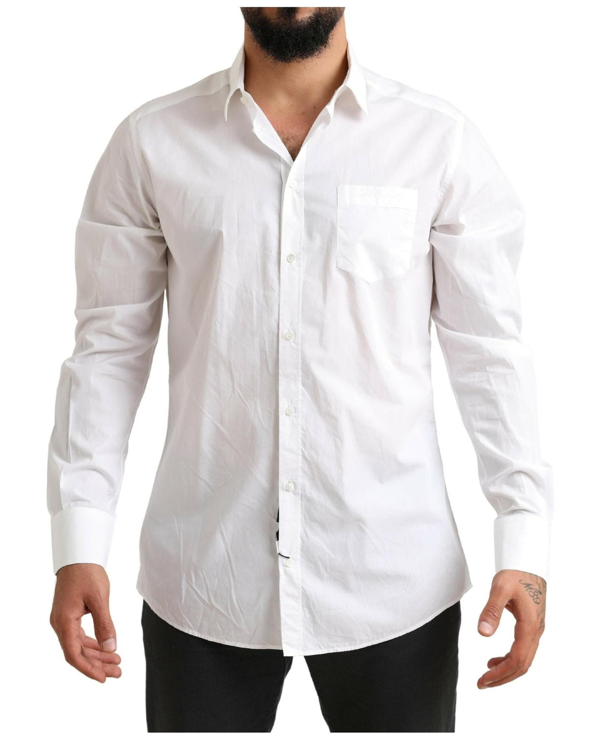 White Cotton Dress Shirt