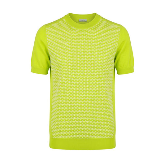 Green Cotton Men Sweater