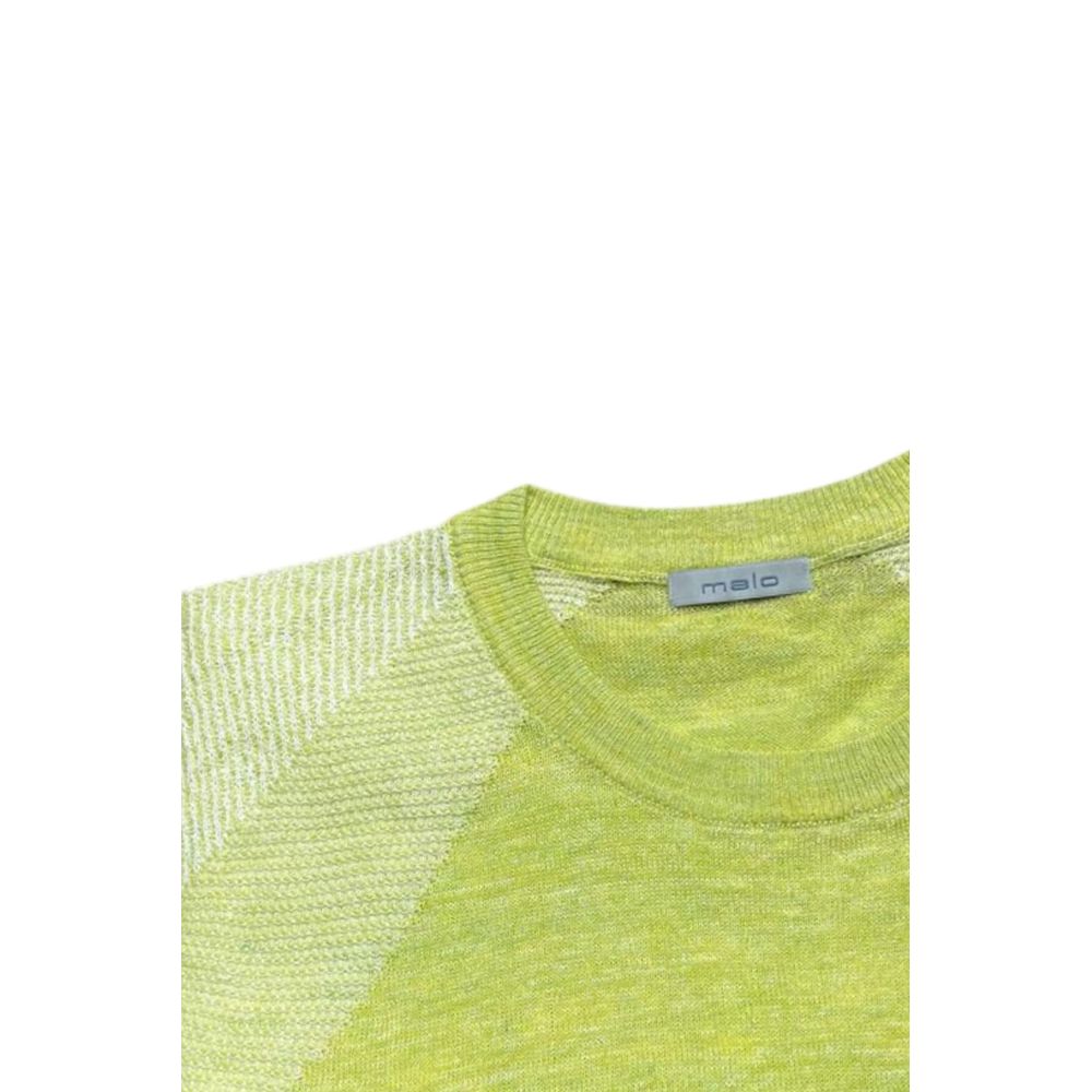 Green Linen Men Sweater