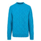Blue Cotton Men Sweater
