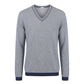 Blue Cotton Men Sweater