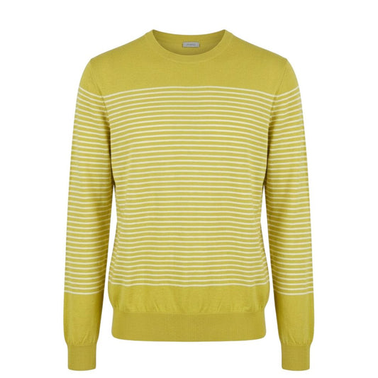 Green Cotton Men's Sweater