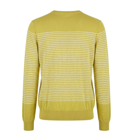 Green Cotton Men's Sweater