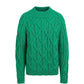 Green Cotton Men's Sweater