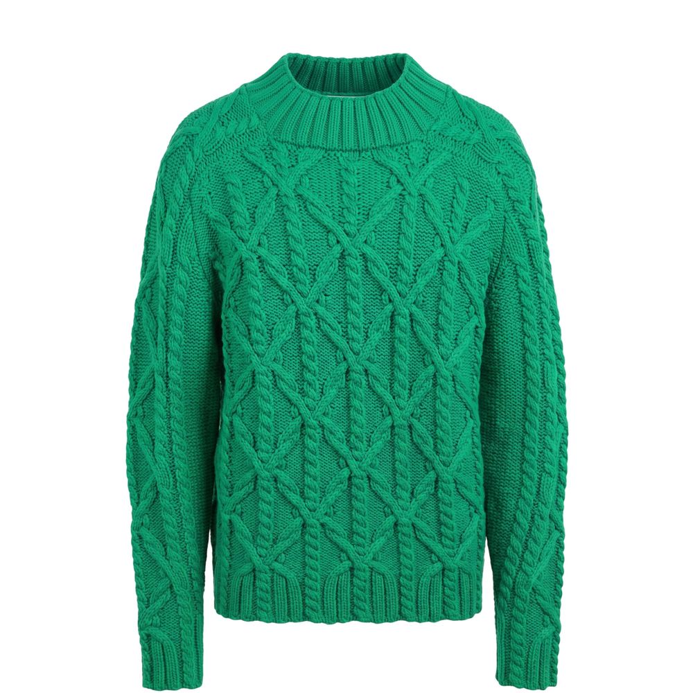 Green Cotton Men's Sweater