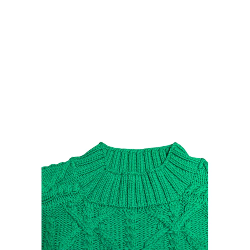 Green Cotton Men's Sweater