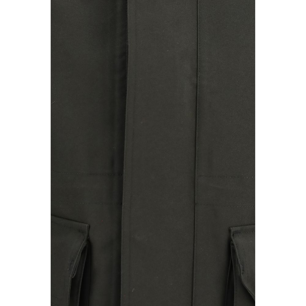 Black Polyester Parka