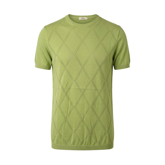Green Cotton Men Sweater