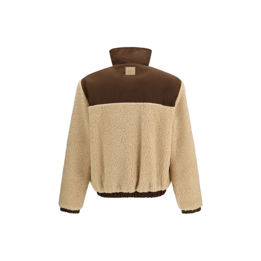 Beige Polyester Full-Length Jacket