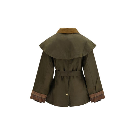 Bicolor Cotton Full-Length Jacket