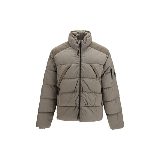 Gray Polyamide Full-Length Jacket