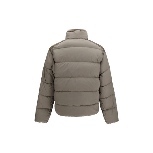 Gray Polyamide Full-Length Jacket