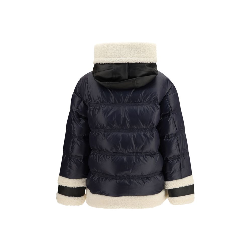 Blue Polyamide Full-Length Jacket