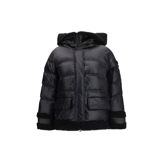 Black Polyamide Full-Length Jacket