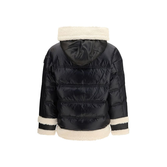 Black Polyamide Full-Length Jacket