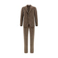 Brown Cotton Two-Piece Suit
