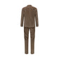 Brown Cotton Two-Piece Suit