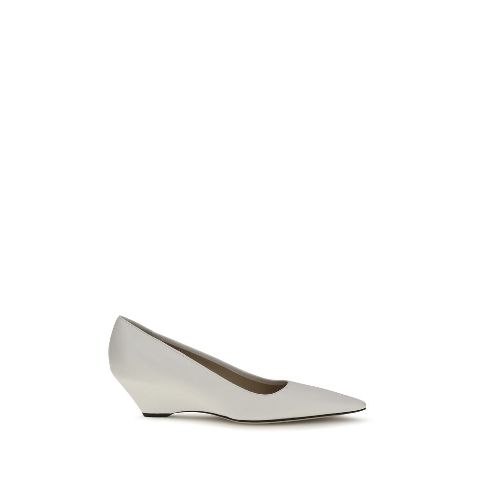 White Lamb Ovis Aries Platform Pumps