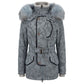 Light Blue Cotton Women's Jacket
