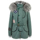 Green Cotton Women's Jacket