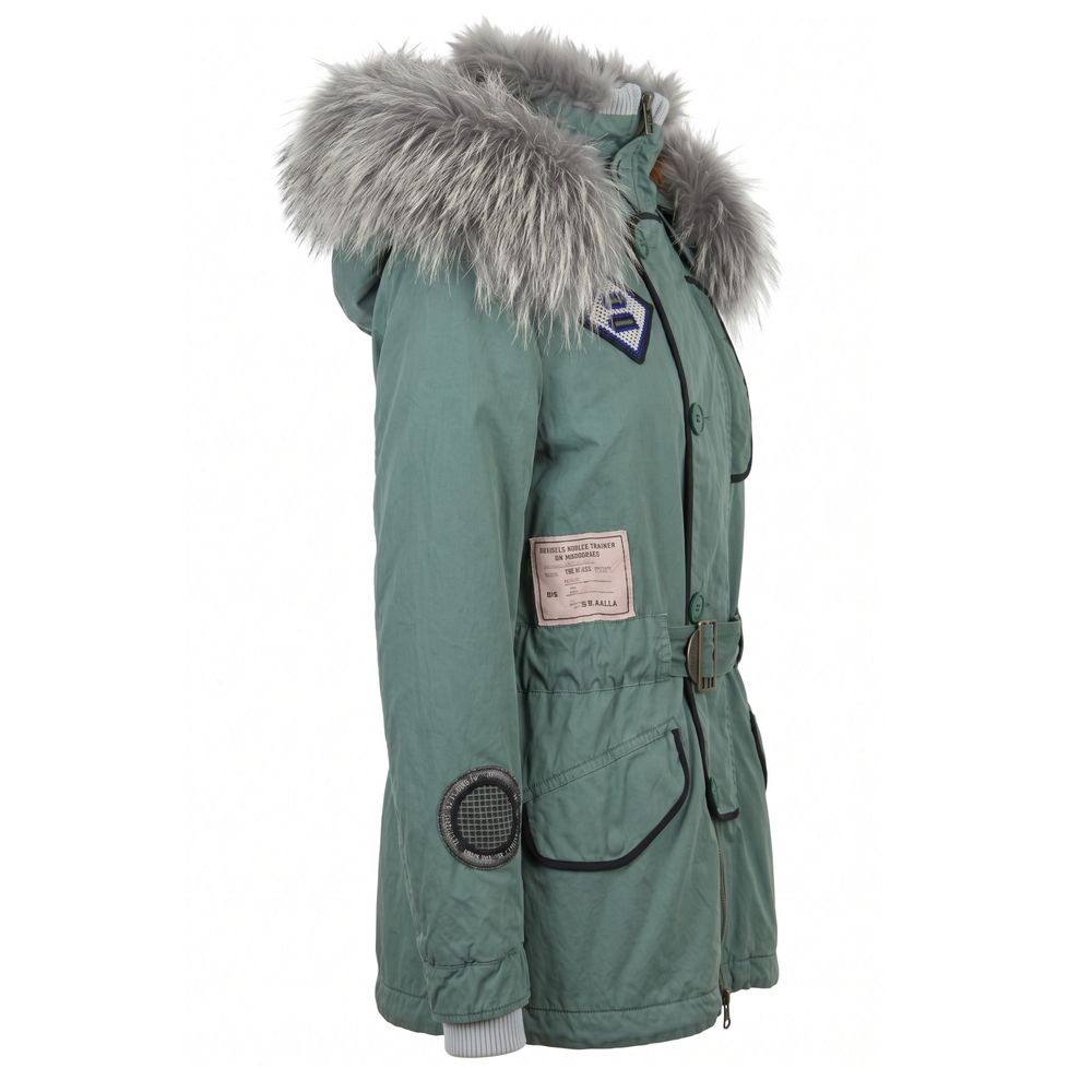 Green Cotton Women's Jacket