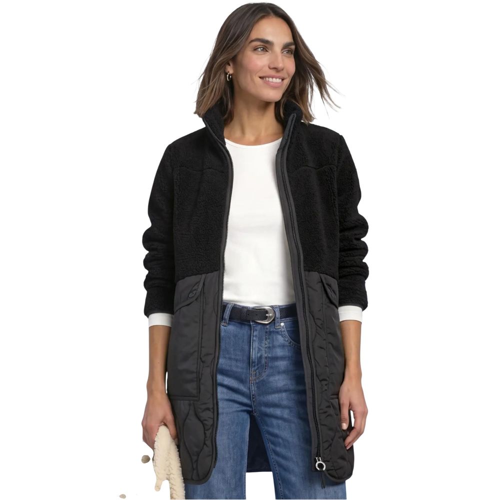 Black Polyester Coat