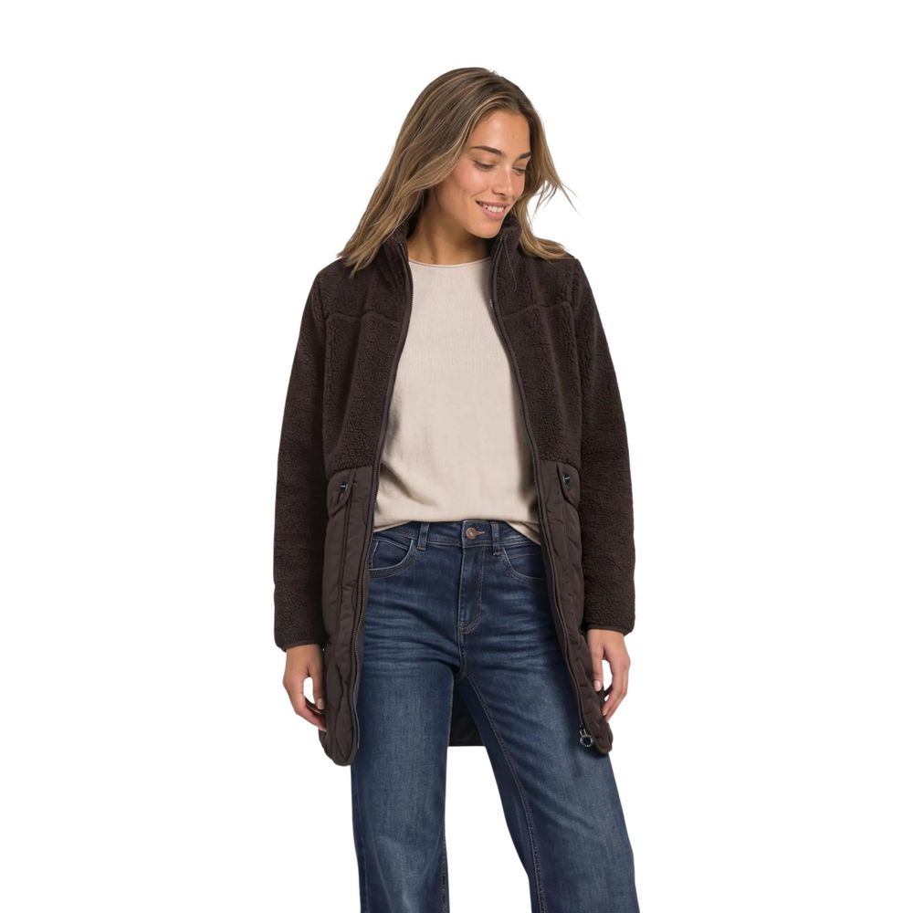 Brown Polyester Coat