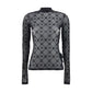Black Polyamide Pattern Shirt
