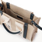 Beige Linen Tote Bag