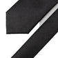 Black Solid 100% Silk Adjustable Men Tied Necktie Tie