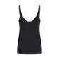 Black Cotton Sleeveles T-Shirt
