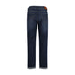 Blue Cotton Straight-Leg Jeans