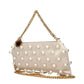 Beige Fabric Handbag