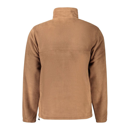 Brown Polyester Men Sweatshirt