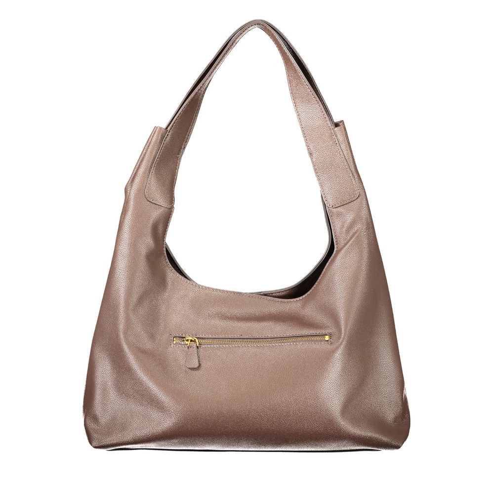 Brown Polyurethane Women's Bag