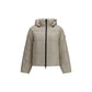 Beige Nylon Full-Length Jacket