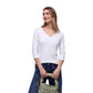 White Cotton Long Sleeve T-Shirt