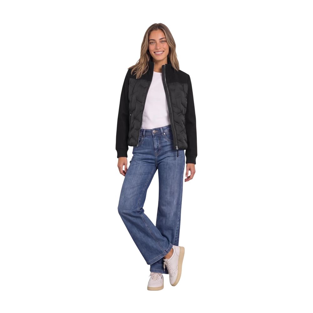 Black Polyester Bomber