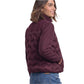 Purple Polyester Full-Length Jacket