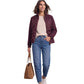 Purple Polyester Full-Length Jacket