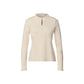 Beige Cotton Long Sleeve T-Shirt