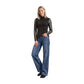 Bicolor Polyester Long Sleeve T-Shirt