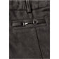 Brown Polyester Casual Pants