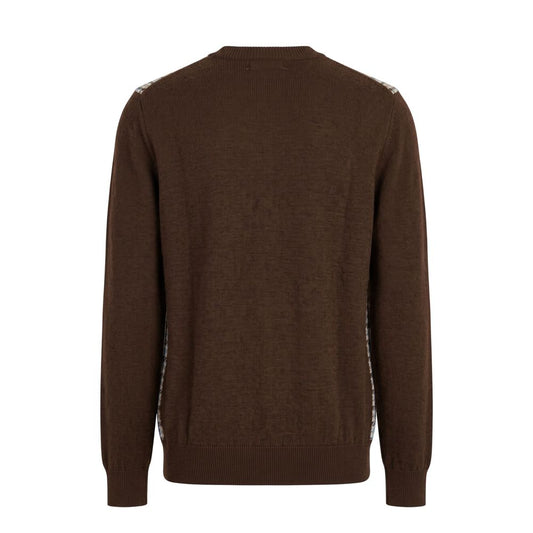 Brown Wool Men Sweater