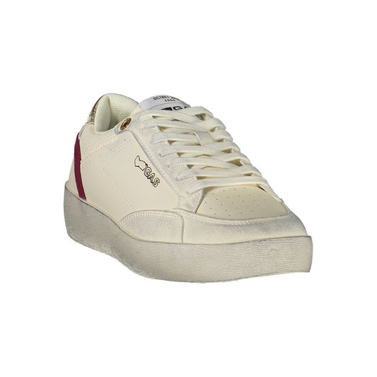 White Polyurethane Women's Sneaker
