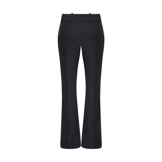 Black Acetate Flared Pants