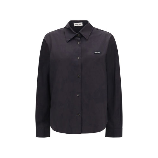 Black Cotton Dress Shirt