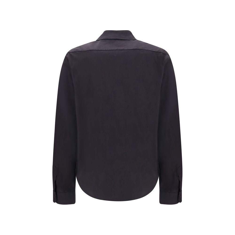 Black Cotton Dress Shirt