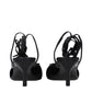 Black Leather High Heel Pumps