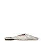 Gray Leather Slippers